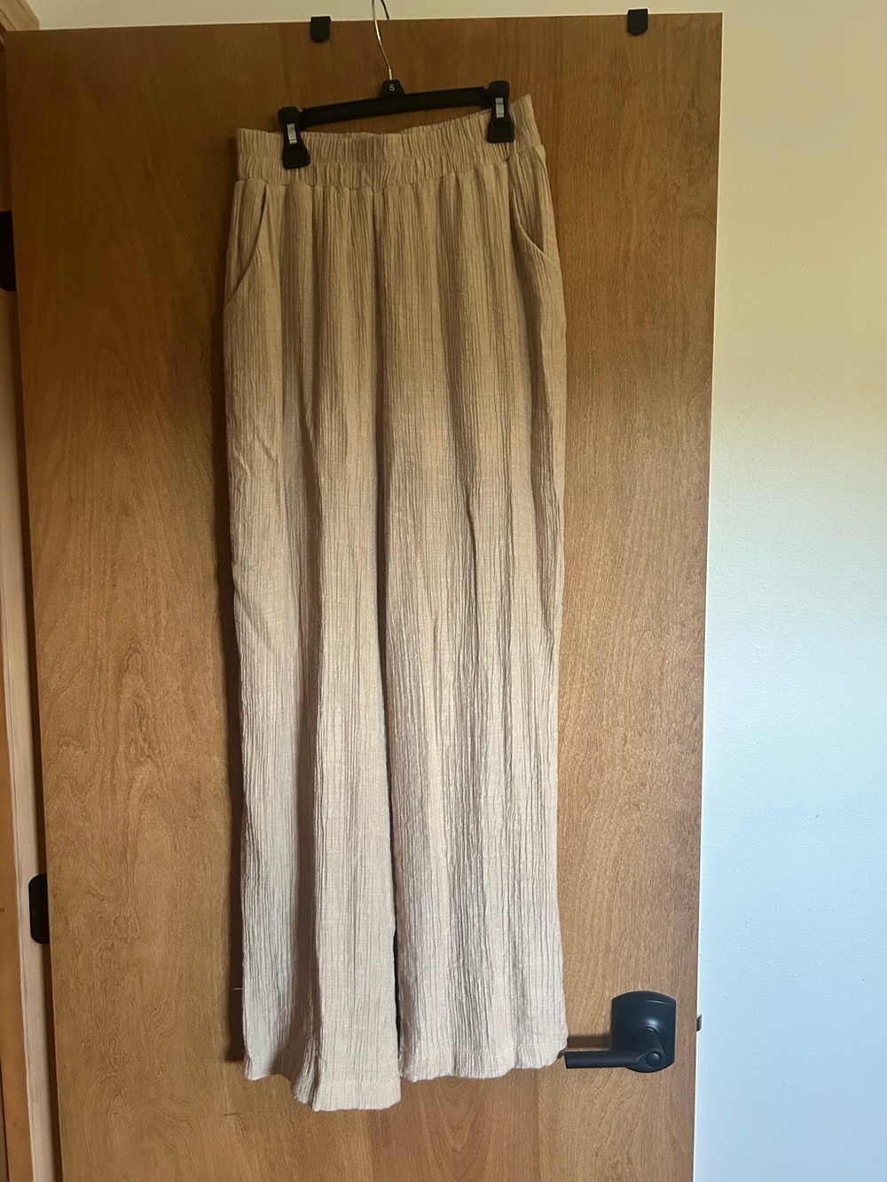 Blu Pepper Size S Women’s High Waist Wide Leg Linen Pants
